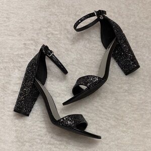 Guess Black Sparkle Heels